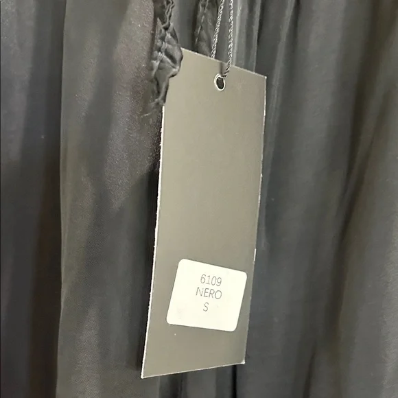 Wide Leg Black Women's Pants - Drawstring Waist with pockets - Picture 3 of 8